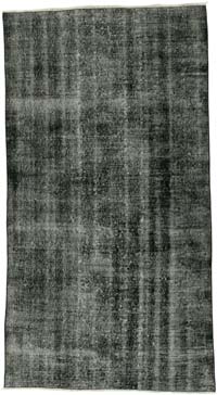 Boyalı El Dokuma Vintage Halı - 110 cm x 197 cm