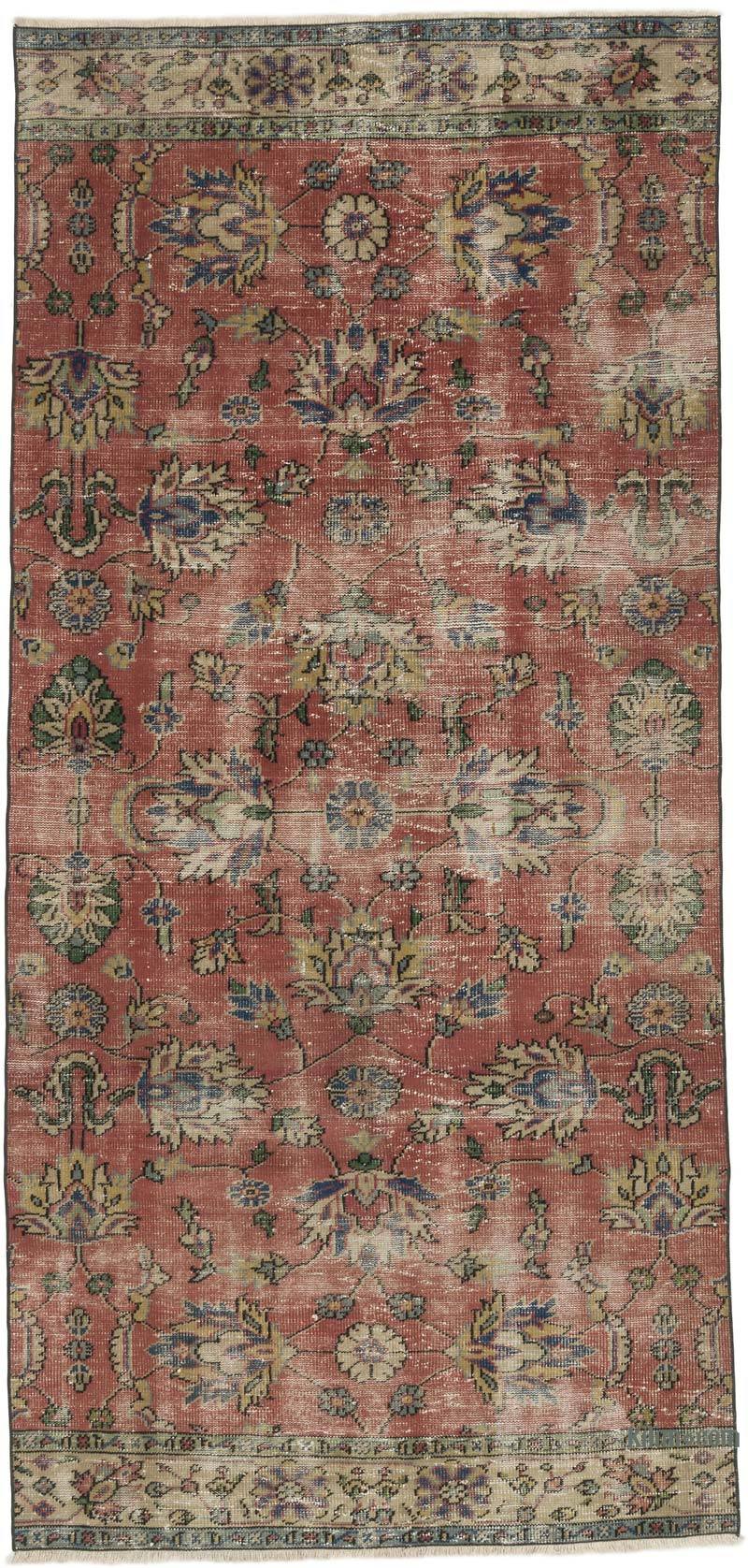 Alfombra Vintage Turca Anudada a Mano - 134 cm x 280 cm - K0064573