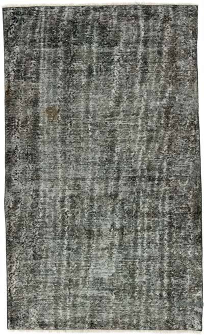 Boyalı El Dokuma Vintage Halı - 113 cm x 188 cm