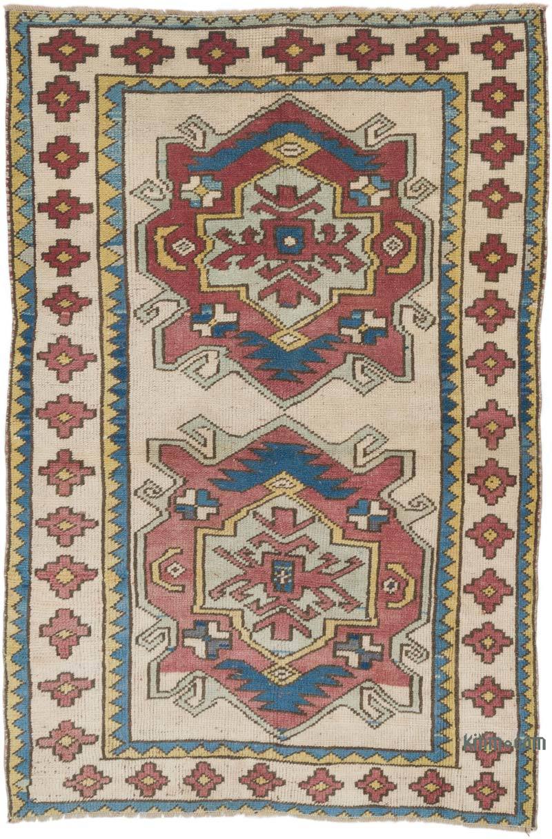 Vintage Turkish Hand-Knotted Rug - 3' 10" x 5' 10" (46" x 70") - K0064617