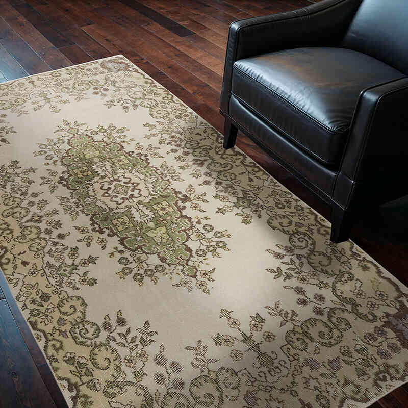 Vintage Turkish Hand-Knotted Rug - 3' 11" x 6' 11" (47" x 83") - K0064620