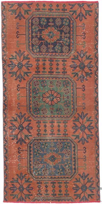 Vintage Turkish Hand-Knotted Rug - 3'  x 6' 3" (36 in. x 75 in.)