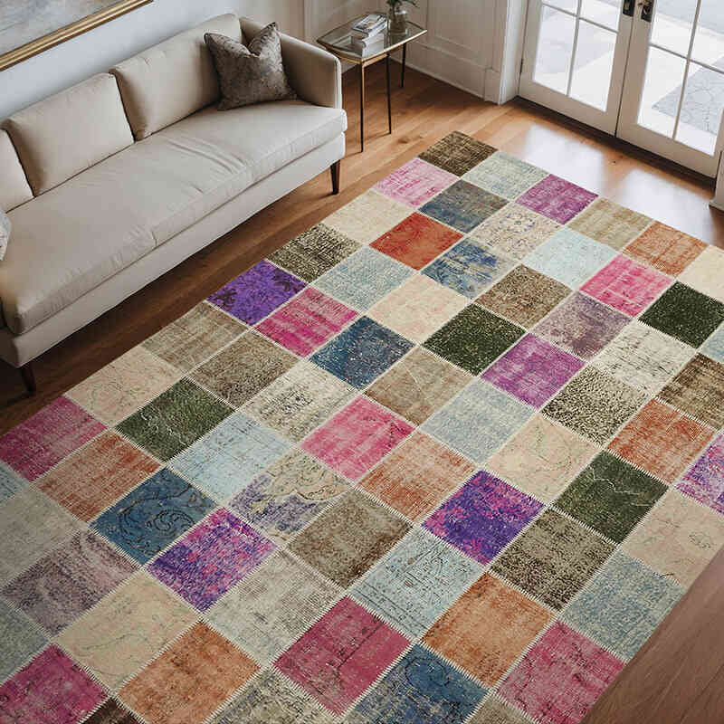 Patchwork El Dokuma Halı - 248 cm x 357 cm - K0064636