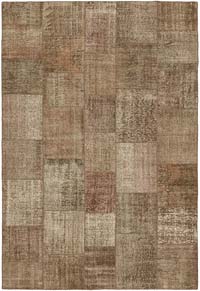 Patchwork Hand-Knotted Turkish Rug - 8' 2" x 11' 6" (98" x 138")