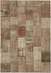 Patchwork Hand-Knotted Turkish Rug - 8' 2" x 11' 6" (98" x 138")