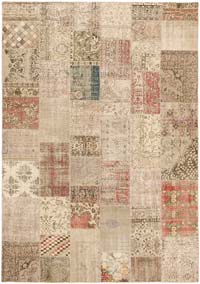 Patchwork Hand-Knotted Turkish Rug - 8' 2" x 11' 6" (98" x 138")