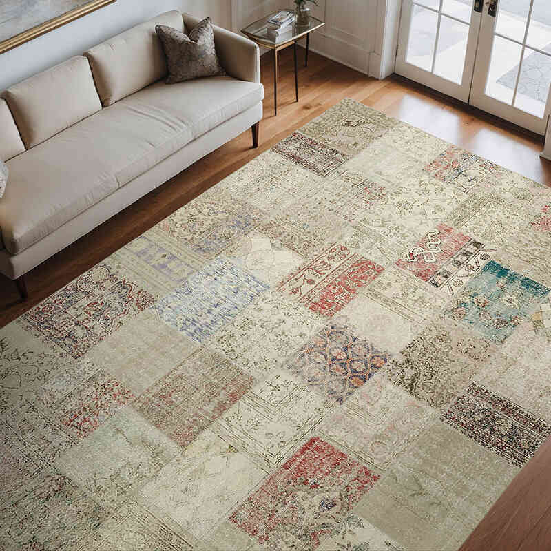 Patchwork El Dokuma Halı - 250 cm x 350 cm - K0064648