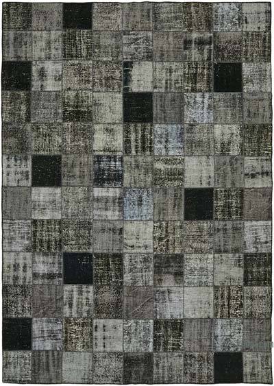 Patchwork Hand-Knotted Turkish Rug - 8' 5" x 11' 9" (101 in. x 141 in.)