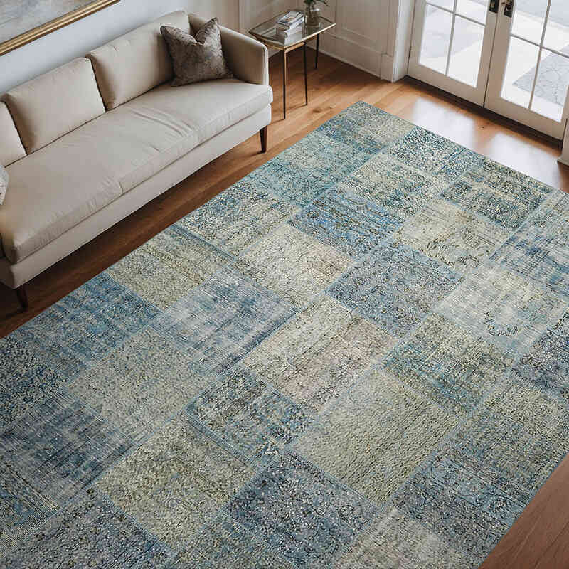 Patchwork El Dokuma Halı - 251 cm x 351 cm - K0064662