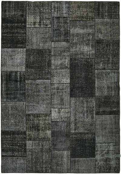 Patchwork Hand-Knotted Turkish Rug - 8' 1" x 11' 6" (97 in. x 138 in.)