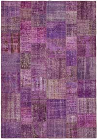 Patchwork Hand-Knotted Turkish Rug - 8' 2" x 11' 6" (98" x 138")