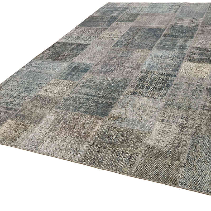 Patchwork Hand-Knotted Turkish Rug - 8' 3" x 11' 6" (99" x 138") - K0064668
