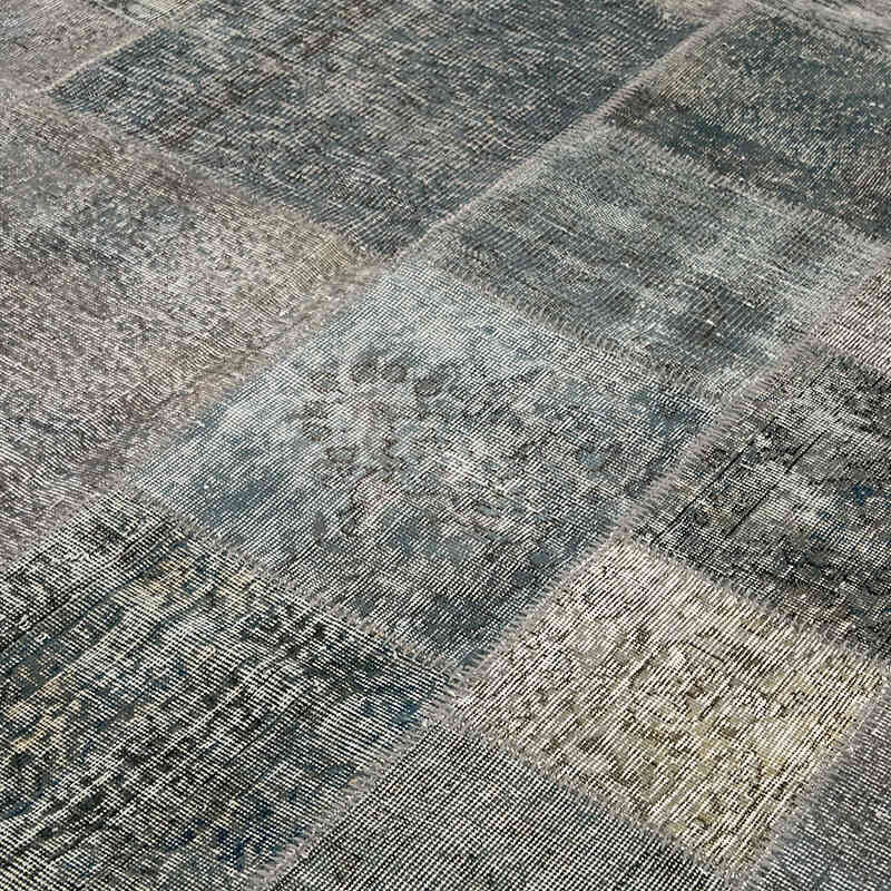 Patchwork Hand-Knotted Turkish Rug - 8' 3" x 11' 6" (99" x 138") - K0064668