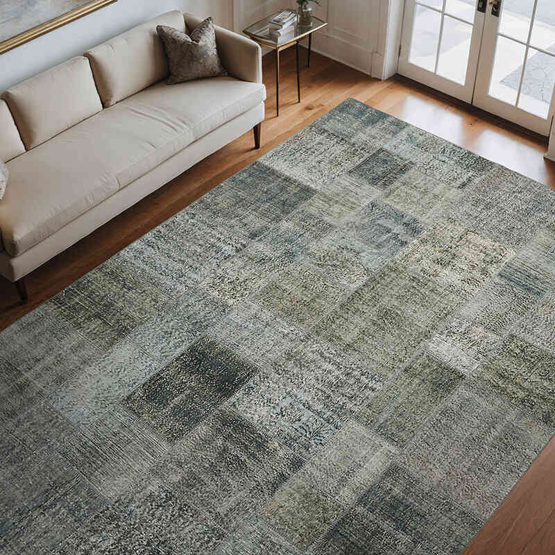 Patchwork El Dokuma Halı - 252 cm x 350 cm - K0064669