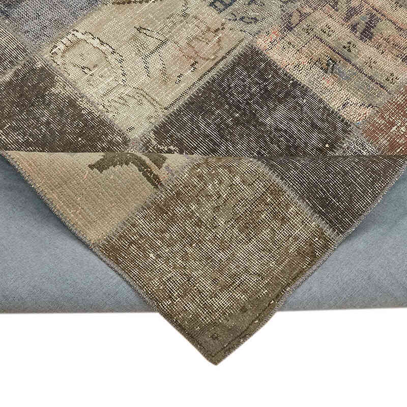 Patchwork Hand-Knotted Turkish Rug - 8' 2" x 11' 2" (98" x 134") - K0064672