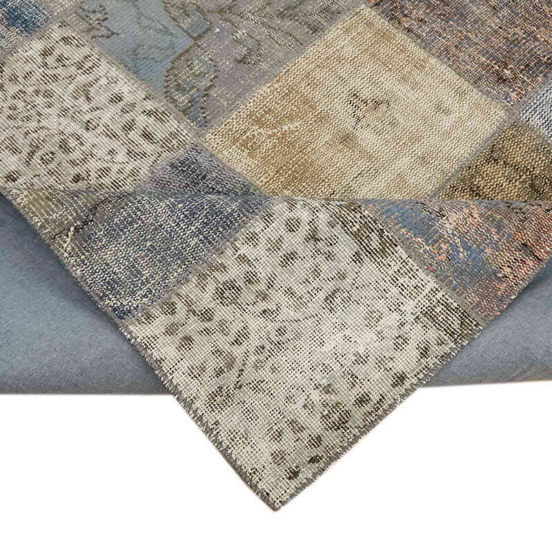 Patchwork Hand-Knotted Turkish Rug - 8' 3" x 11' 2" (99" x 134") - K0064673
