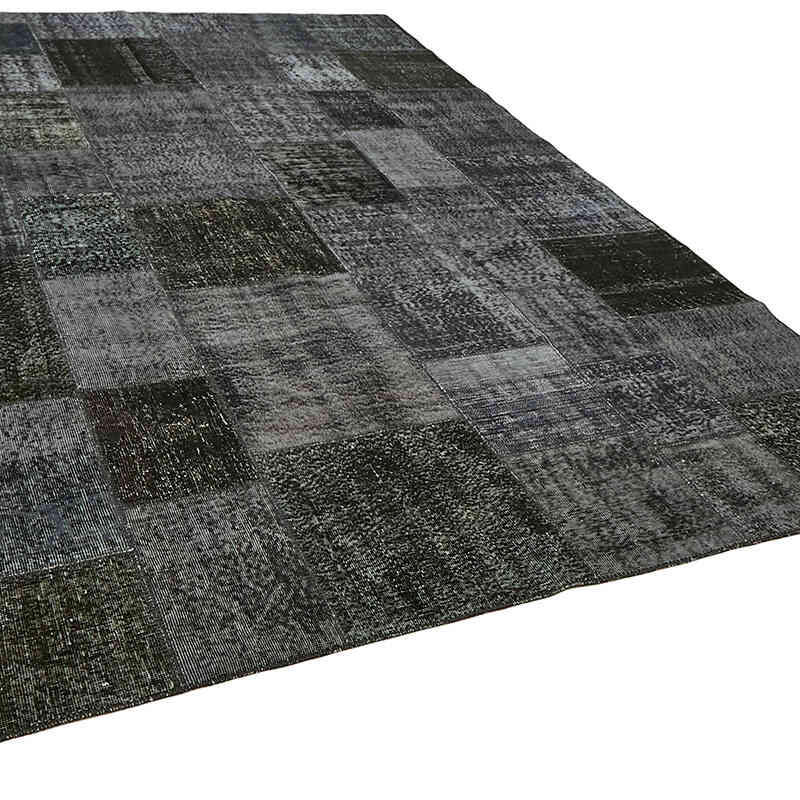 Patchwork Hand-Knotted Turkish Rug - 8' 2" x 11' 6" (98" x 138") - K0064681