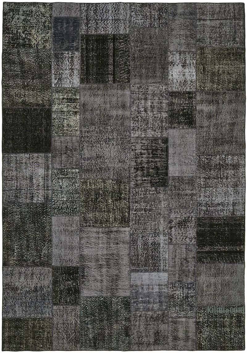Patchwork Hand-Knotted Turkish Rug - 8' 2" x 11' 6" (98" x 138") - K0064681