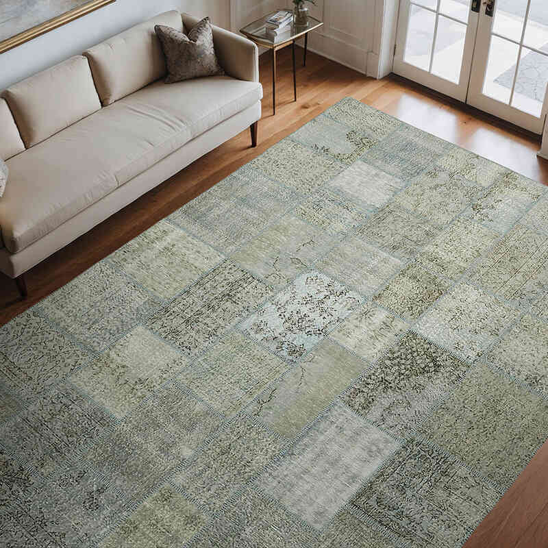Patchwork El Dokuma Halı - 253 cm x 350 cm - K0064682