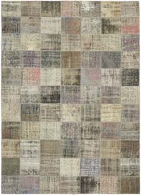 Patchwork Hand-Knotted Turkish Rug - 8' 2" x 11' 2" (98" x 134")