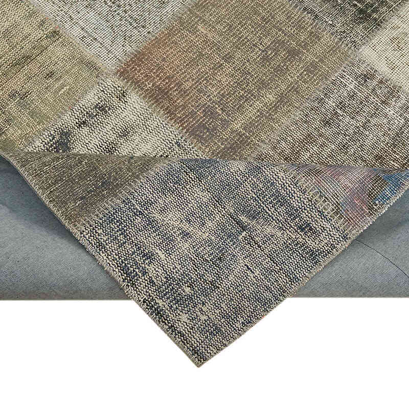 Patchwork Hand-Knotted Turkish Rug - 8' 2" x 11' 2" (98" x 134") - K0064688