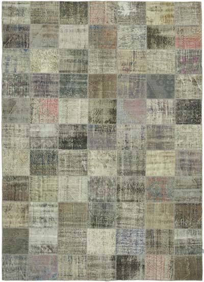 Patchwork Hand-Knotted Turkish Rug - 8' 2" x 11' 2" (98 in. x 134 in.)