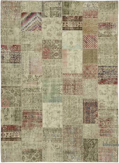 Patchwork Hand-Knotted Turkish Rug - 9' 9" x 13' 1" (117 in. x 157 in.)