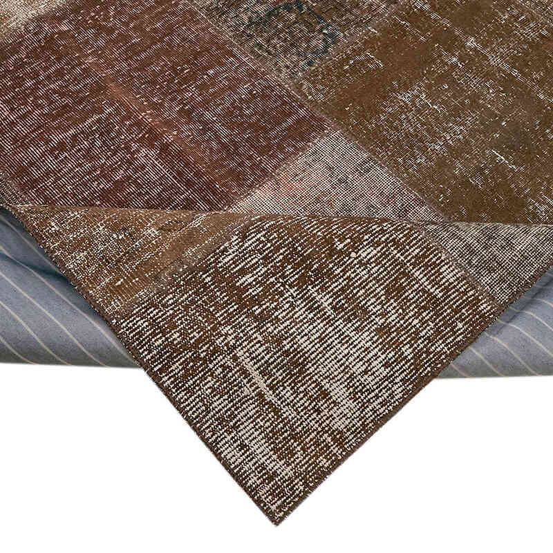 Patchwork Hand-Knotted Turkish Rug - 9' 10" x 13' 1" (118" x 157") - K0064705