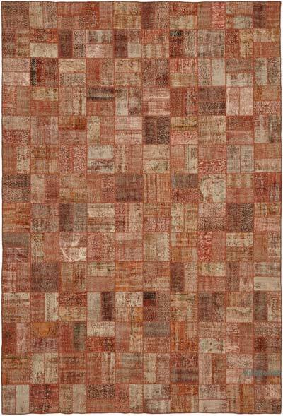 Patchwork Hand-Knotted Turkish Rug - 9' 6" x 13' 9" (114 in. x 165 in.)