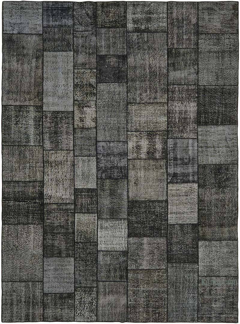 Patchwork Hand-Knotted Turkish Rug - 9' 10" x 13' 1" (118 in. x 157 in.) - K0064709