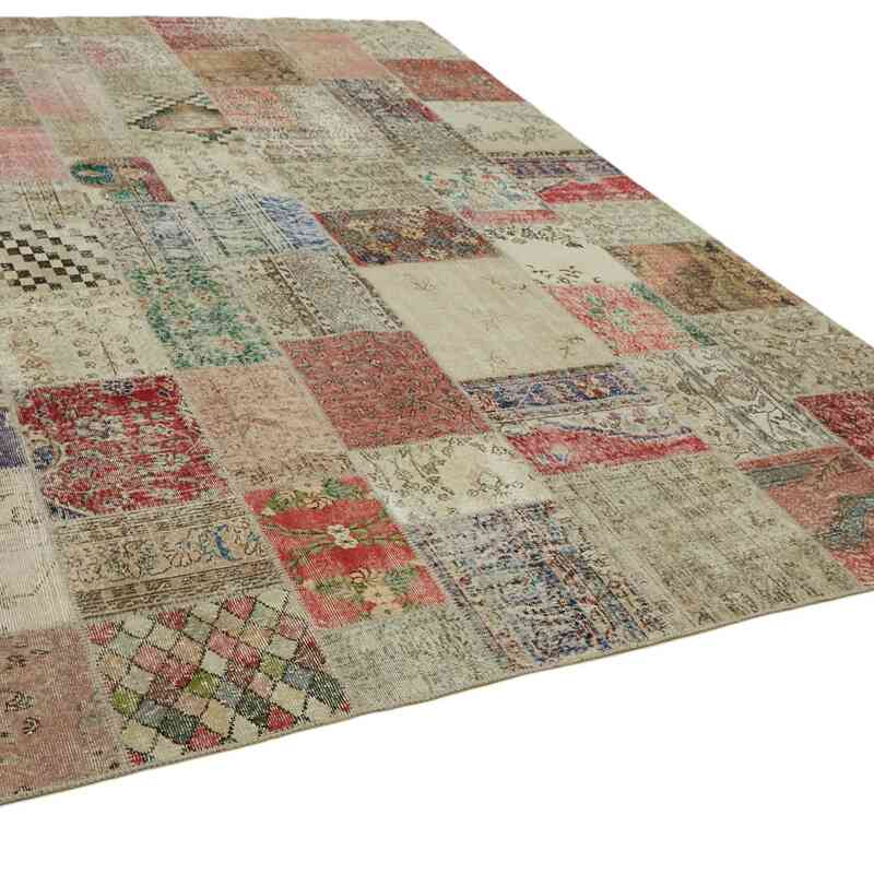 Patchwork Hand-Knotted Turkish Rug - 9' 10" x 13' 1" (118 in. x 157 in.) - K0064729