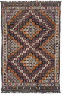 Vintage Anatolian Jijim Rug - 6'  x 9'  (72" x 108")