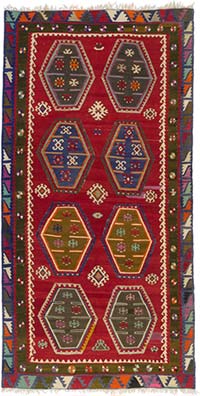 Vintage Şarkışla Kilimi - 158 cm x 312 cm