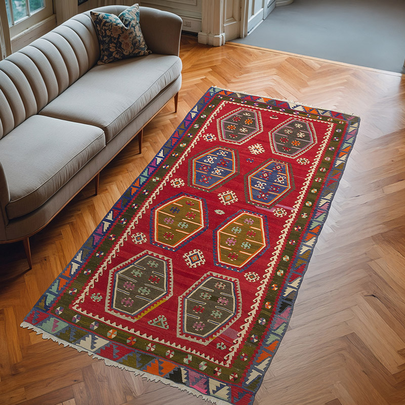 Vintage Şarkışla Kilimi - 152 cm x 310 cm - K0064759