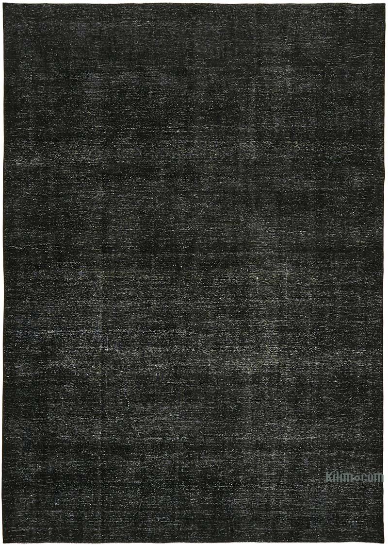 Black Over-dyed Vintage Hand-Knotted Oriental Rug - 9' 7" x 13' 1" (115 in. x 157 in.) - K0064782