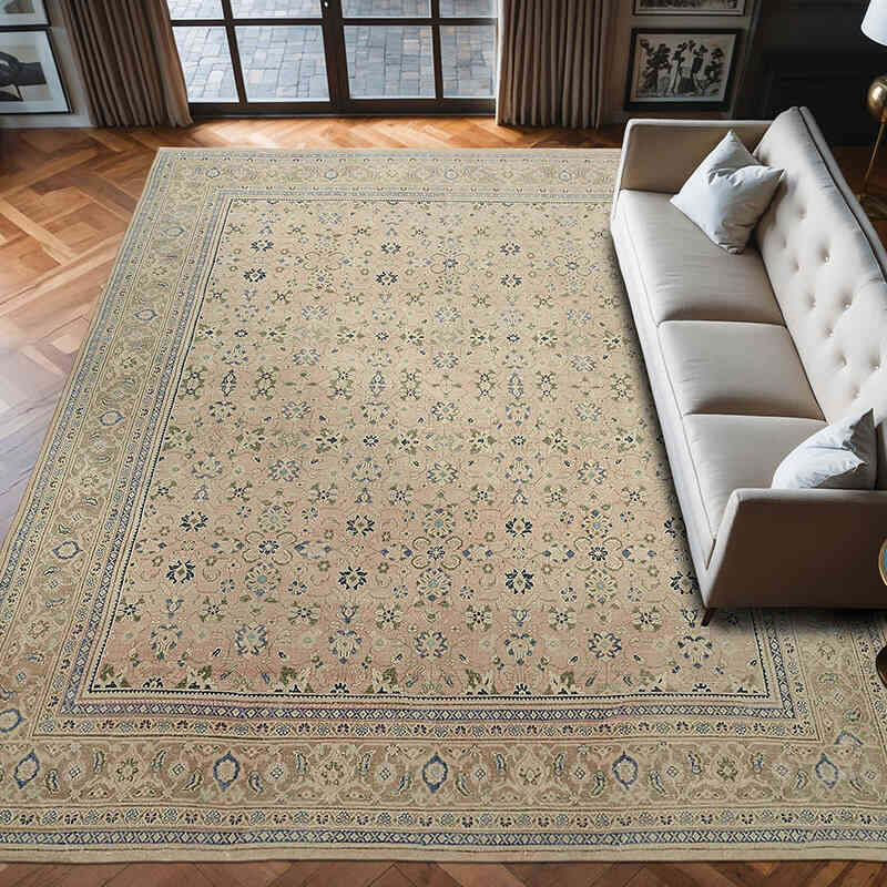 Vintage Hand-Knotted Oriental Rug - 10'  x 12' 9" (120" x 153") - K0064790