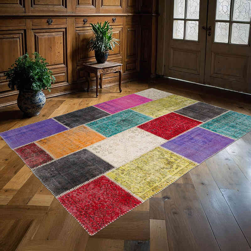 Patchwork El Dokuma Hali - 160 cm x 222 cm - K0064808