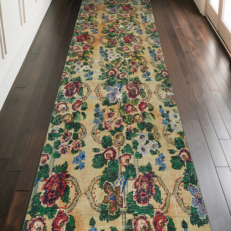 Vintage Turkish Hand-Knotted Runner - 3' 8" x 11'  (44" x 132") - K0064809