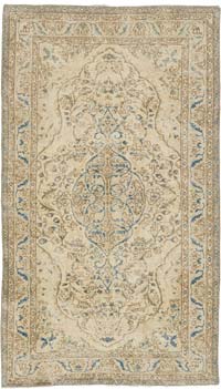 Vintage Turkish Hand-Knotted Rug - 5' 1" x 8' 10" (61" x 106")