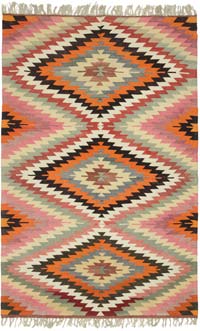 Vintage Afyon Kilim Rug - 5' 11" x 9' 2" (71" x 110")