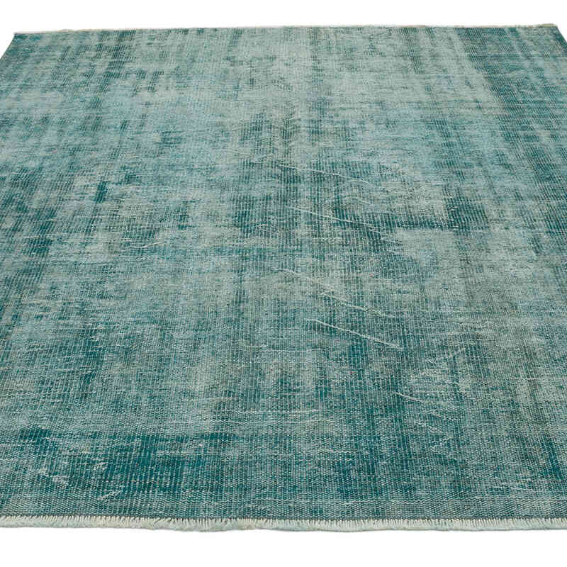 Over-dyed Vintage Hand-Knotted Turkish Rug - 6' 3" x 7' 3" (75" x 87") - K0065075