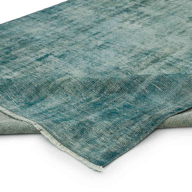 Over-dyed Vintage Hand-Knotted Turkish Rug - 6' 3" x 7' 3" (75" x 87") - K0065075