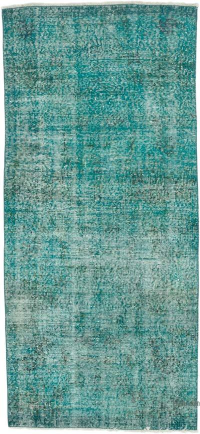 Over-dyed Vintage Hand-Knotted Turkish Rug - 2' 11" x 6' 2" (35 in. x 74 in.)