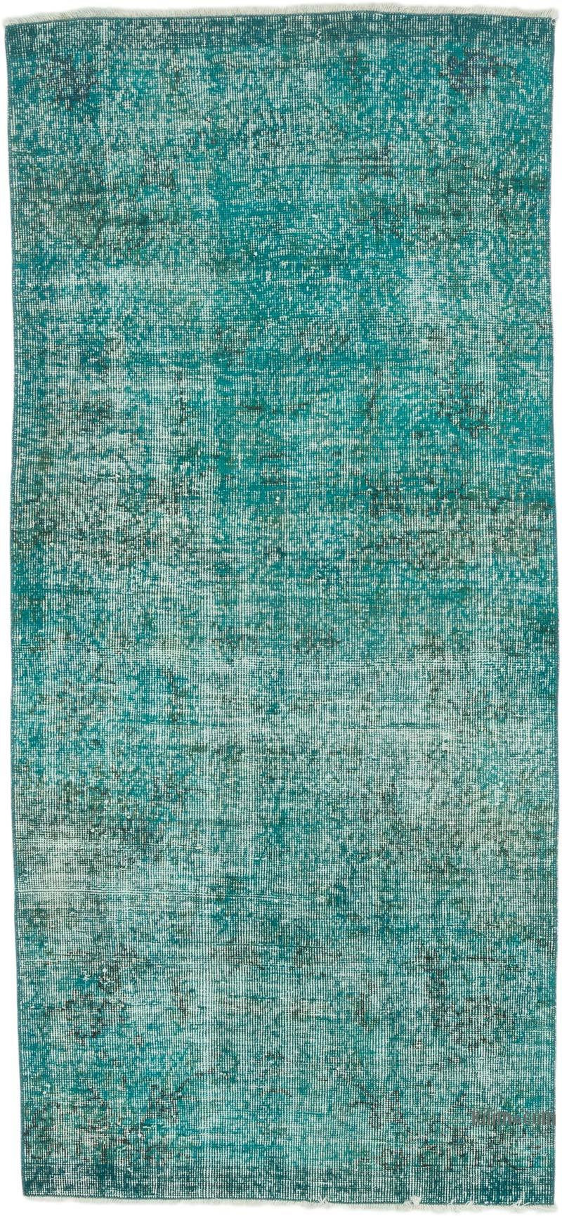 Over-dyed Vintage Hand-Knotted Turkish Rug - 2' 11" x 6' 2" (35" x 74") - K0065086