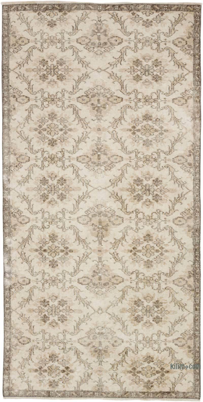 Alfombra Vintage Turca Anudada a Mano - 122 cm x 241 cm - K0065089