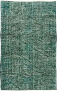 Over-dyed Vintage Hand-Knotted Turkish Rug - 4' 2" x 6' 8" (50" x 80")