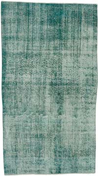 Boyalı El Dokuma Vintage Halı - 127 cm x 227 cm