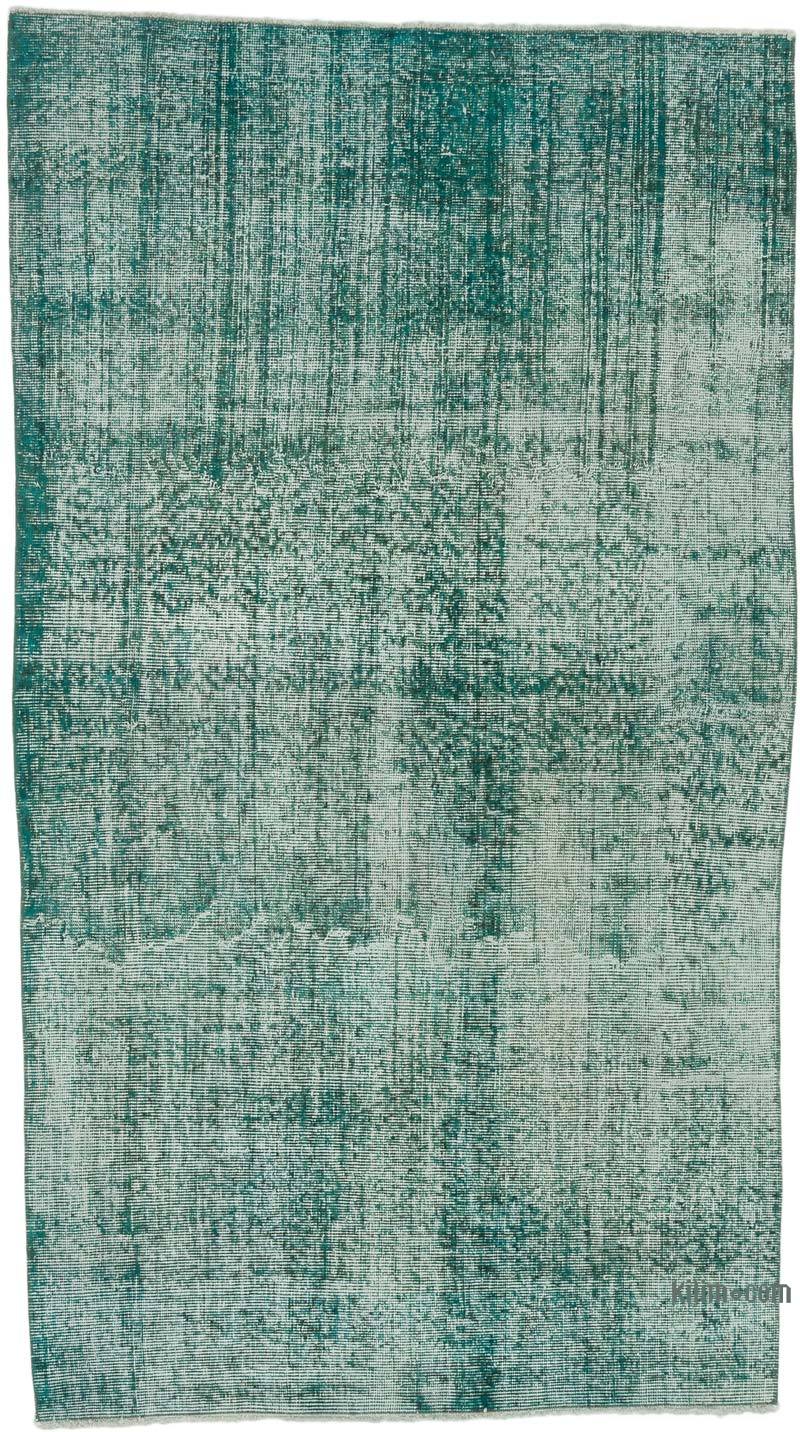 Over-dyed Vintage Hand-Knotted Turkish Rug - 4' 2" x 7' 5" (50" x 89") - K0065093