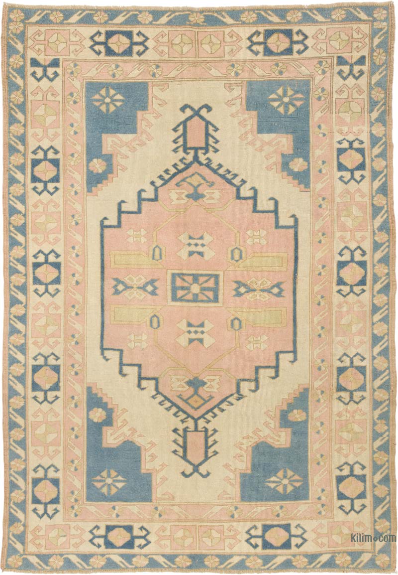 Vintage Turkish Hand-Knotted Rug - 6' 1" x 8' 8" (73" x 104") - K0065101