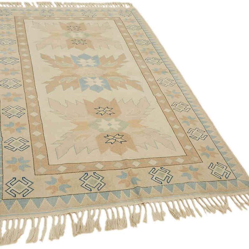 Vintage Turkish Hand-Knotted Rug - 4' 11" x 7' 5" (59" x 89") - K0065106
